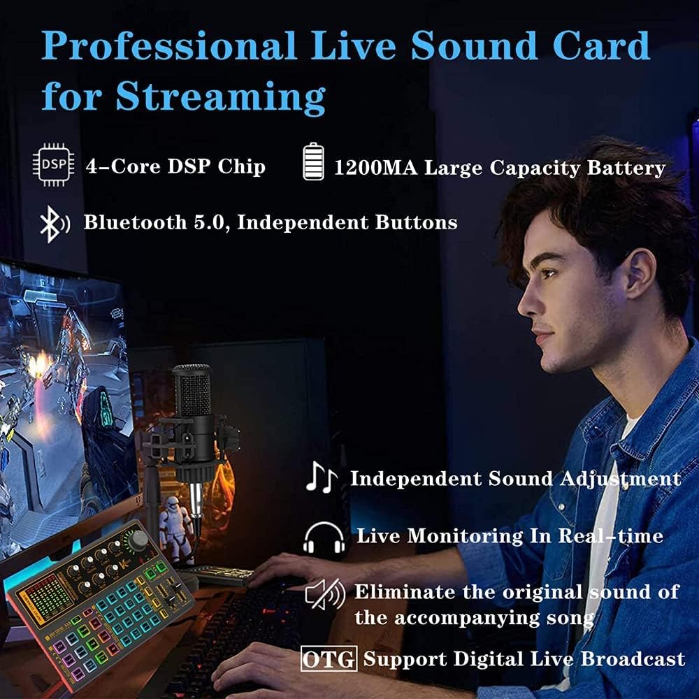 LED Light Sound Mixer Board with Voice Changer, Pack of 2 K561