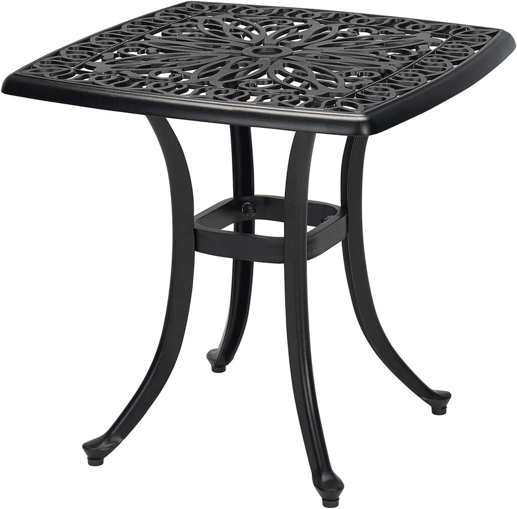 3-Piece Cast Aluminum Patio Bistro Set with Rust-Resistant Table and 2 Chairs K537045