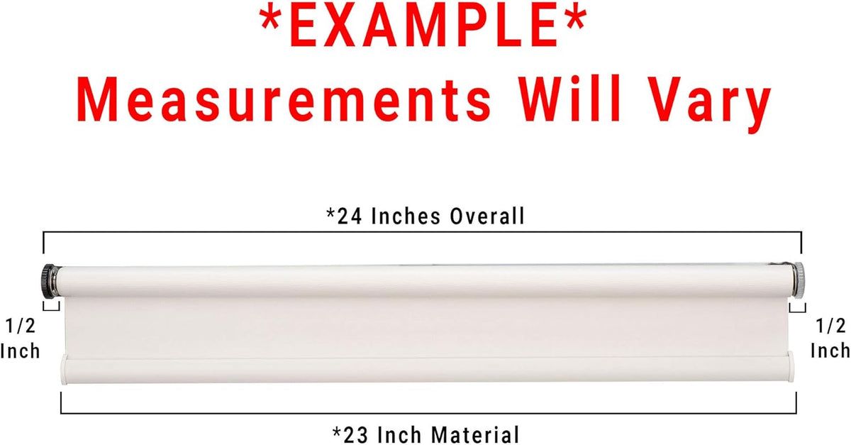 White RV Roller Shades Darkening Window Cover 14 W x 32 H Y106918