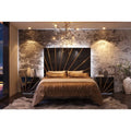 5-Piece Black High Gloss Queen Size Bedroom Set M2111