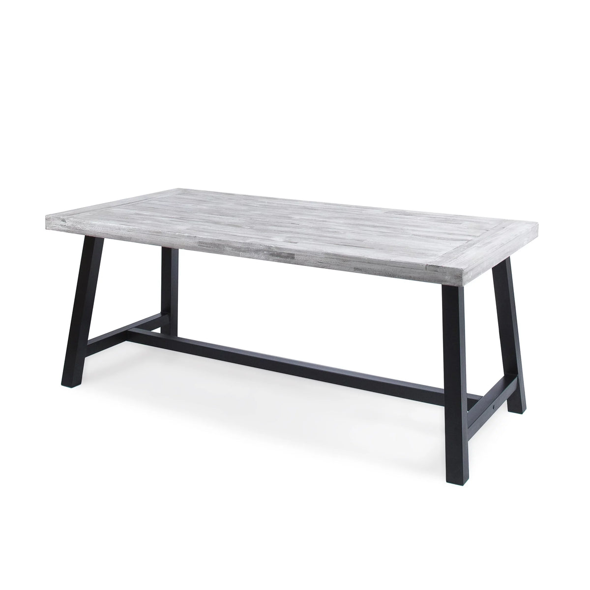 Light Grey Acacia Wood Rectangular Dining Table G786
