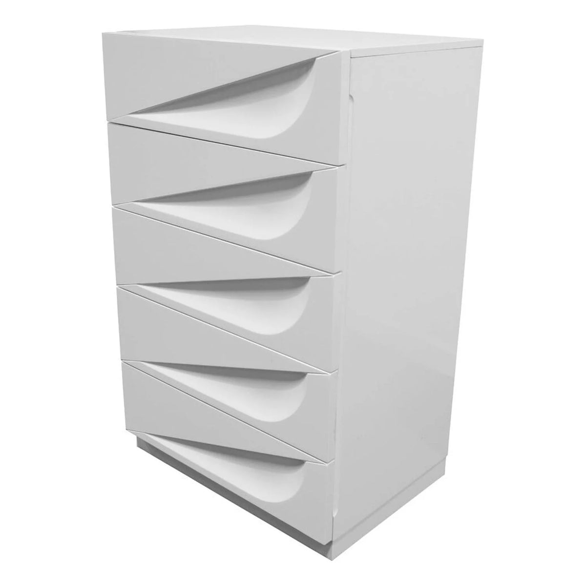 Off White 5-Drawer Poplar Wood Bedroom Chest N311