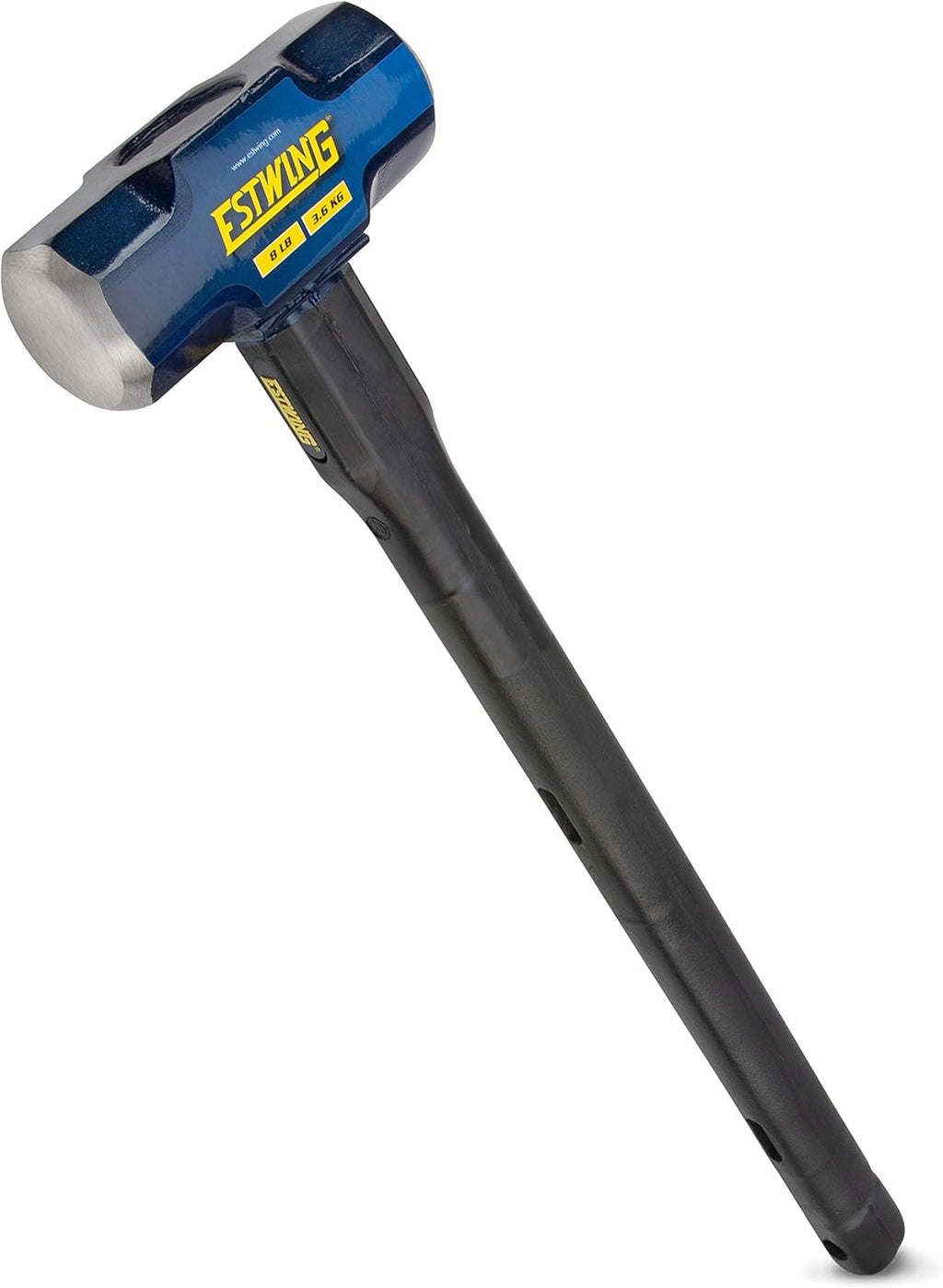 8-Pound Hard Face Sledge Hammer with Vulcanized Rubber Overlay W926838