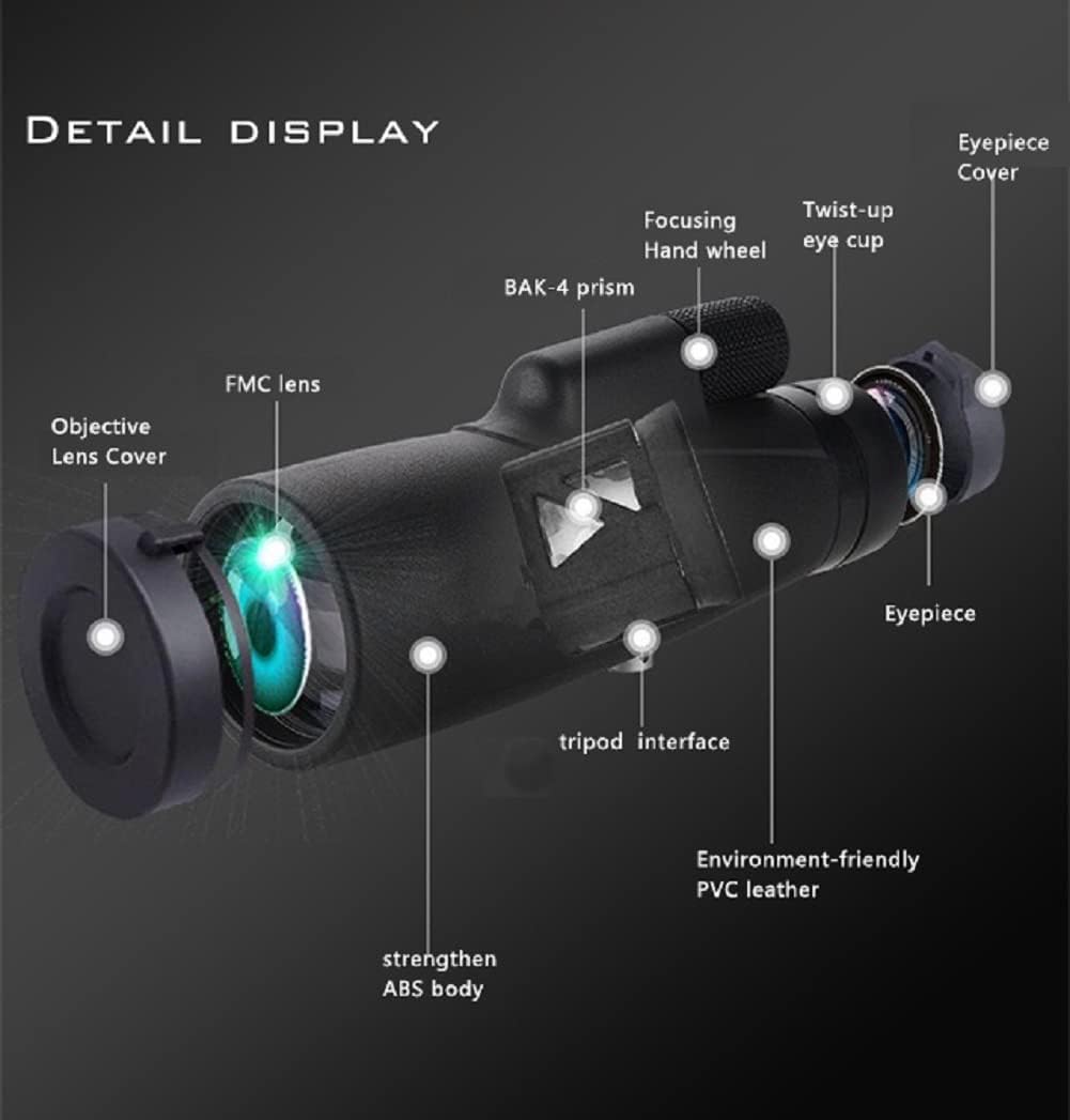 12X50 Waterproof Monocular Telescope with Smartphone Adapter Y83380