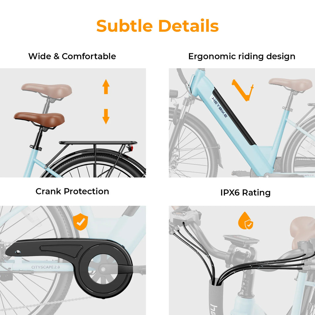 Electric Bike 500W 36V 13Ah Removable Battery 26 7-Speed H184891