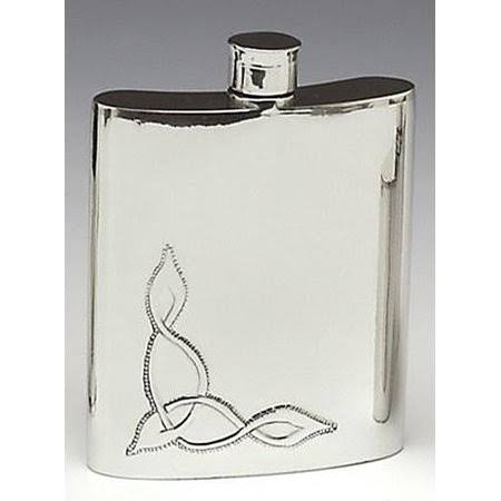 Pewter Pocket Hip Whiskey Flask (6 oz) H6542