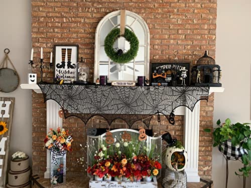 Black Lace Spider Web Table Runners 10 Packs 18x72inch M9833