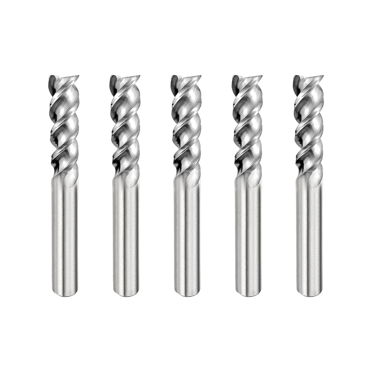 Carbide Square End Mill 3 Flute 3/16 5 Pieces Pack of 2 Z73353