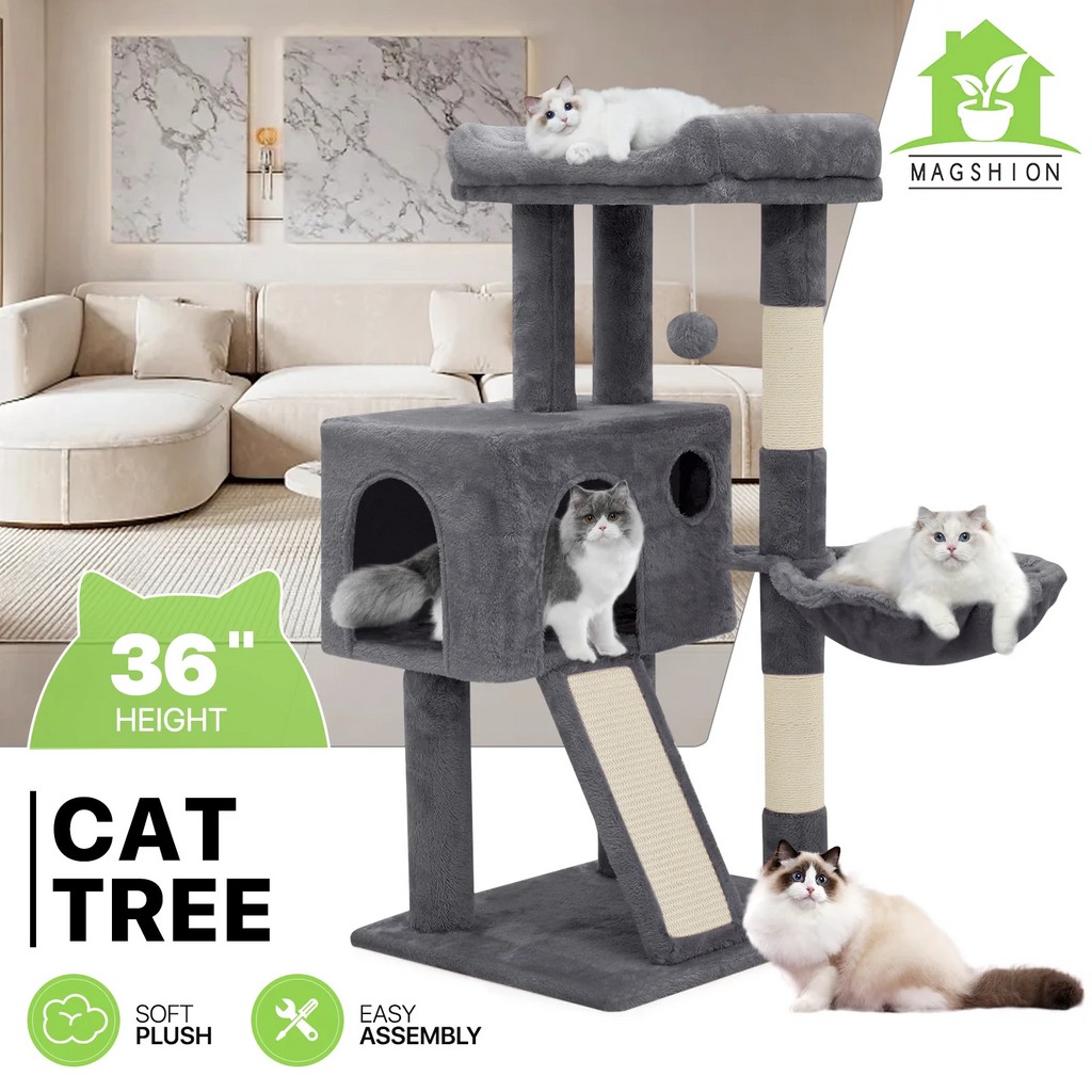 36-in Multi-Level Plush Cat Tree V97439