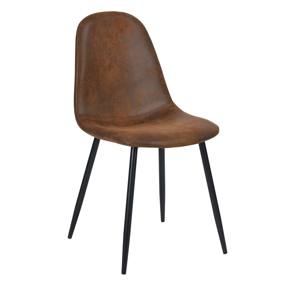 Set of 4 Suede Brown Velvet Chairs U737273