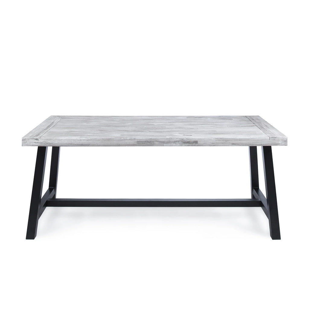 Light Grey Acacia Wood Rectangular Dining Table G786