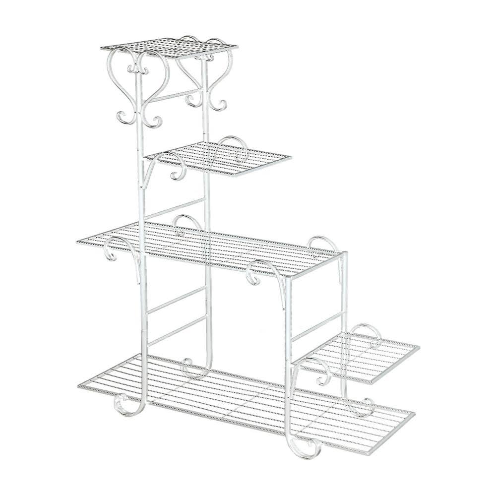 5 Tier Plant Stand Steps White E32147
