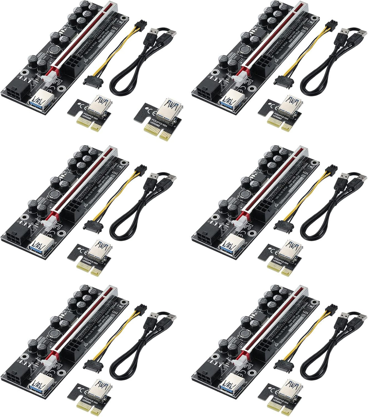 PCI-E 1X to 16X Riser Card with 24in USB 3.0 Extension Cable C18633