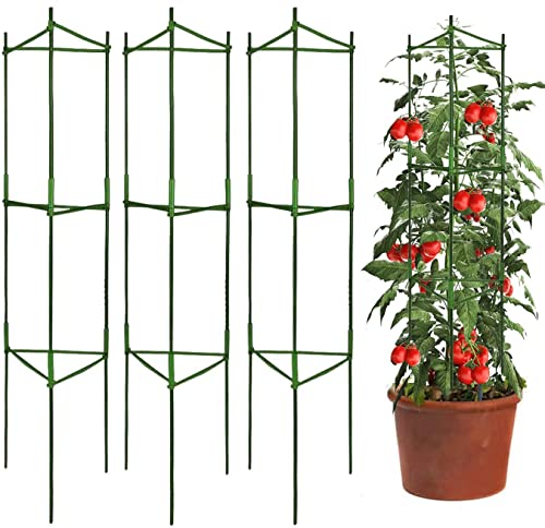 3 Packs Deformable 48inch Tomato Cages Plant Supports R264