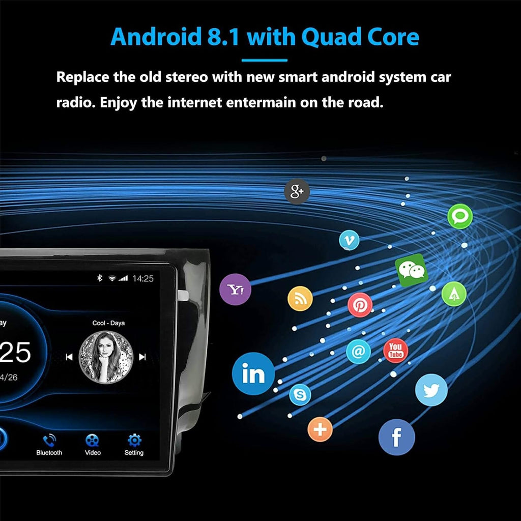 Android 10.1 Car Radio Stereo Navigation Bluetooth Touch Screen D322245