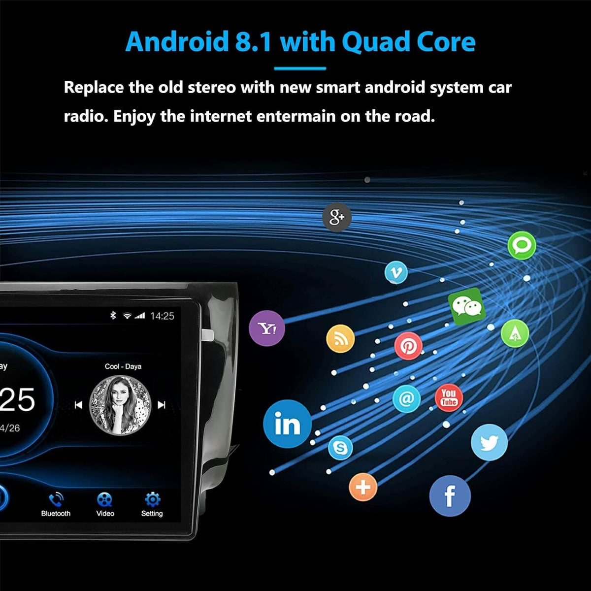 Android 10.1 Car Radio Stereo Navigation Bluetooth Touch Screen D322245