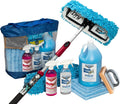 Waterless RV Aircraft Boat Wash Wax Mop Kit with Deluxe Pole (3' 9" to 9') O687358