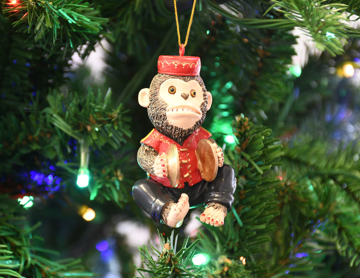 Retro Wind up Toy Cymbals Monkey Christmas Ornaments G816915
