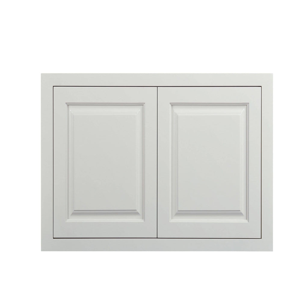 Wide Bridge Vintage White Inset Wall Cabinet - Double Door 12 C817663