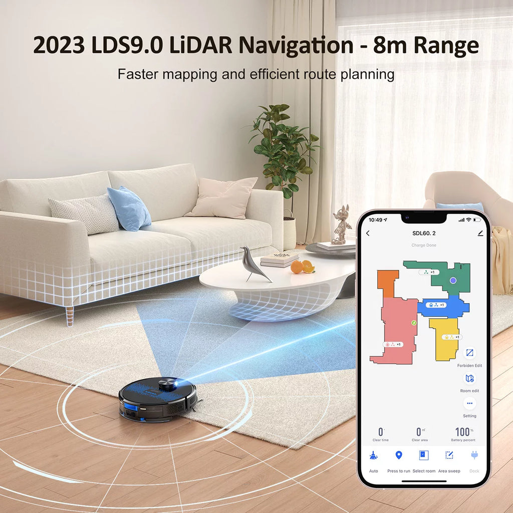 Robot Vacuum and Mop with 3000Pa Suction D50477