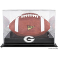 Black Base Team Logo Football Display Case D235