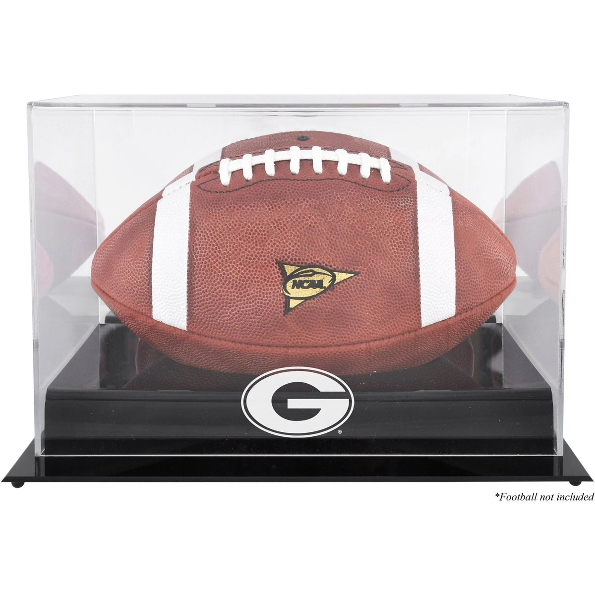Black Base Team Logo Football Display Case D235