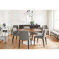 White Marbled Quartz Round Table E6507