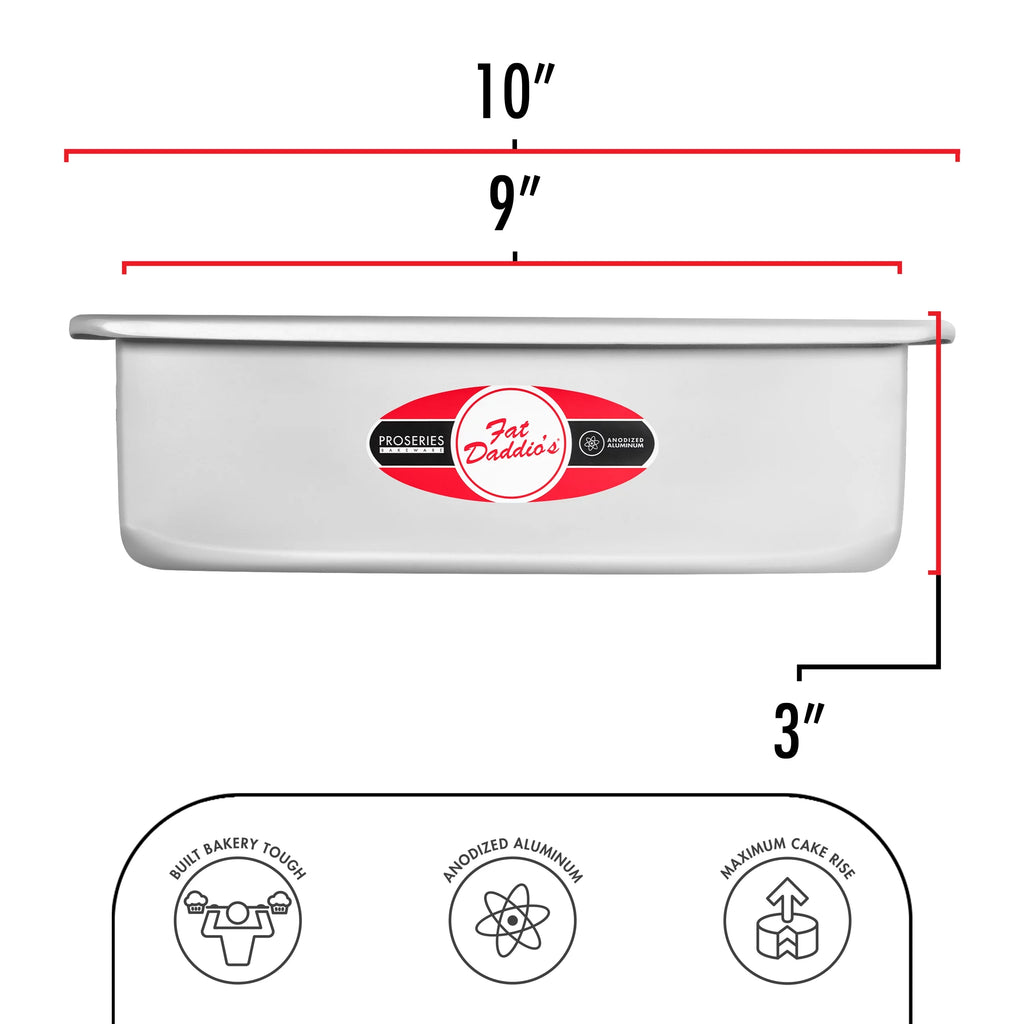 Anodized Aluminum Square Cheesecake Pan, 9 x 3 inch O618079