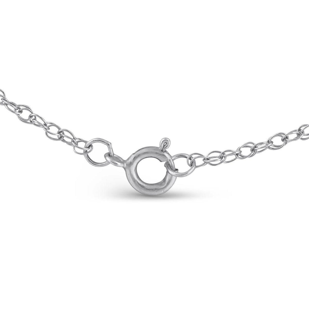14k White Gold Three Stone Diamond Pendant F554779