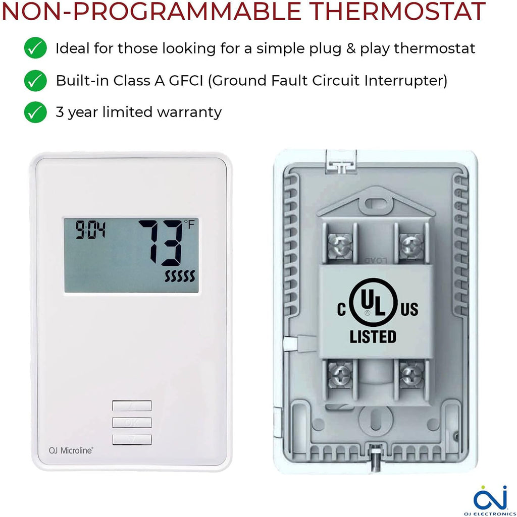 25 Sqft Electric Radiant Floor Heating Cable Set with Thermostat W955470