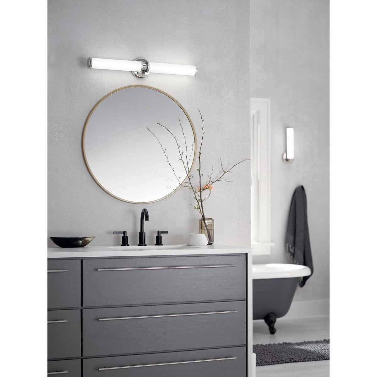 Polished Nickel LED Linear Bath Light W1905