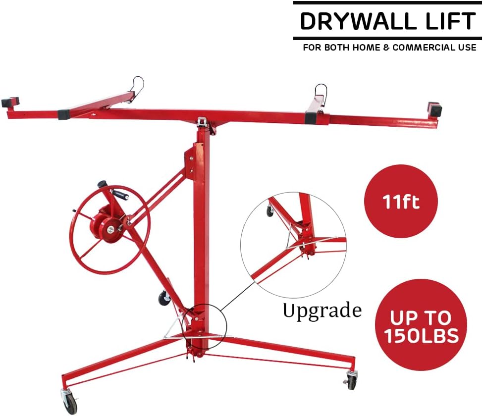 Drywall Lift Panel Hoist with Adjustable Telescopic Arm, 150 lbs N962