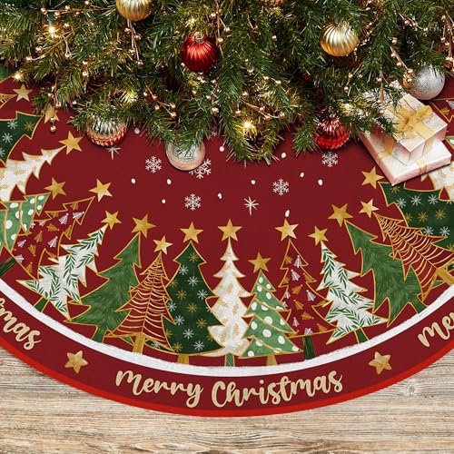 Red 36 Inches Christmas Tree Skirt R253