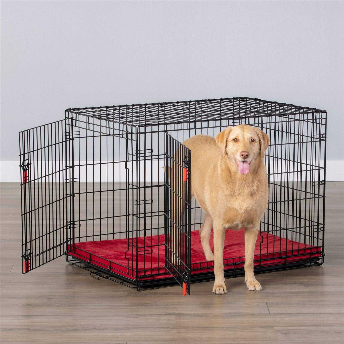Double Door Wire Dog Crate with Divider Panel G169544