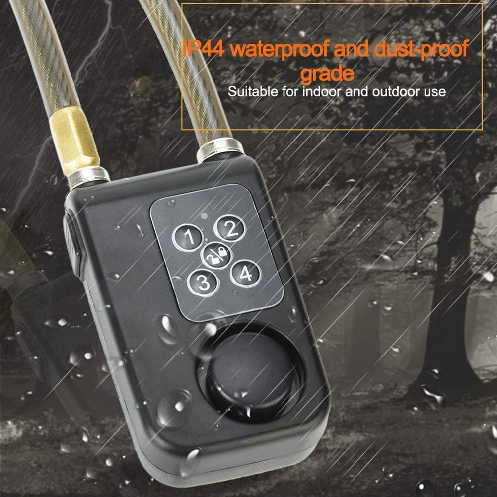 Anti-Theft Wireless Remote Control Alarm Bike Lock 4-Digit Password IP55 Waterproof H5457
