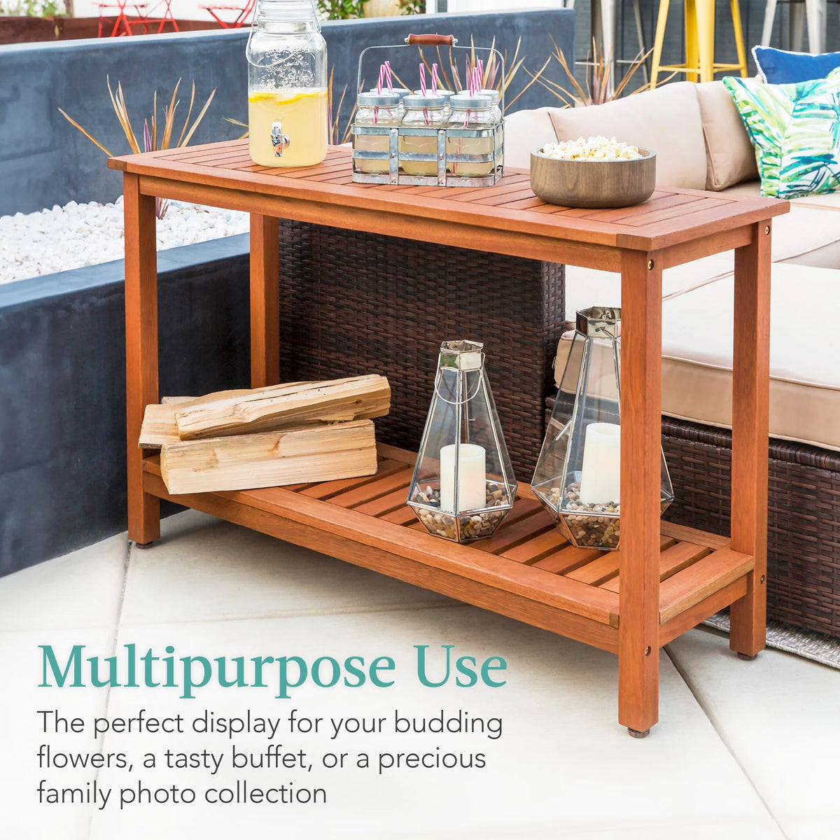 48in 2-Shelf Wooden Console Table M7653