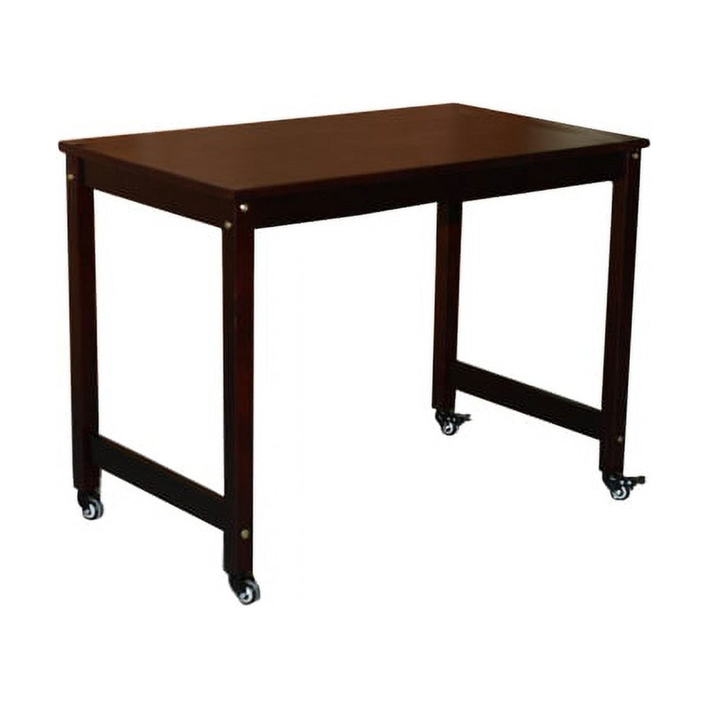 Espresso Mid Loft Bed with Desk Chest and Bookcase D469360