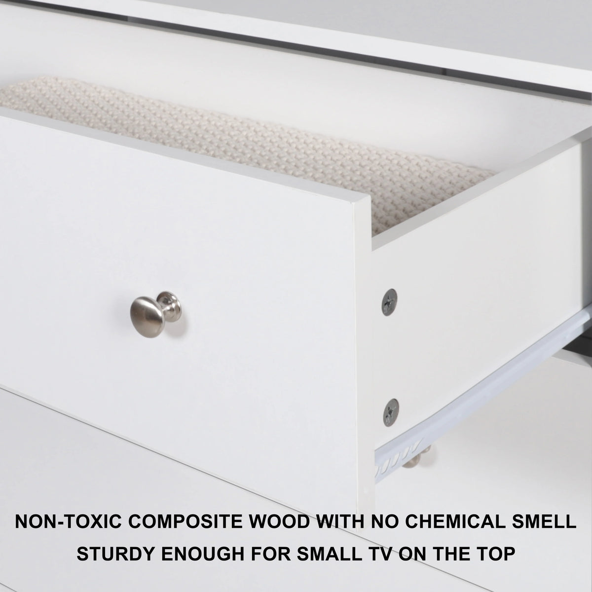 White 5 Drawer Dresser W346