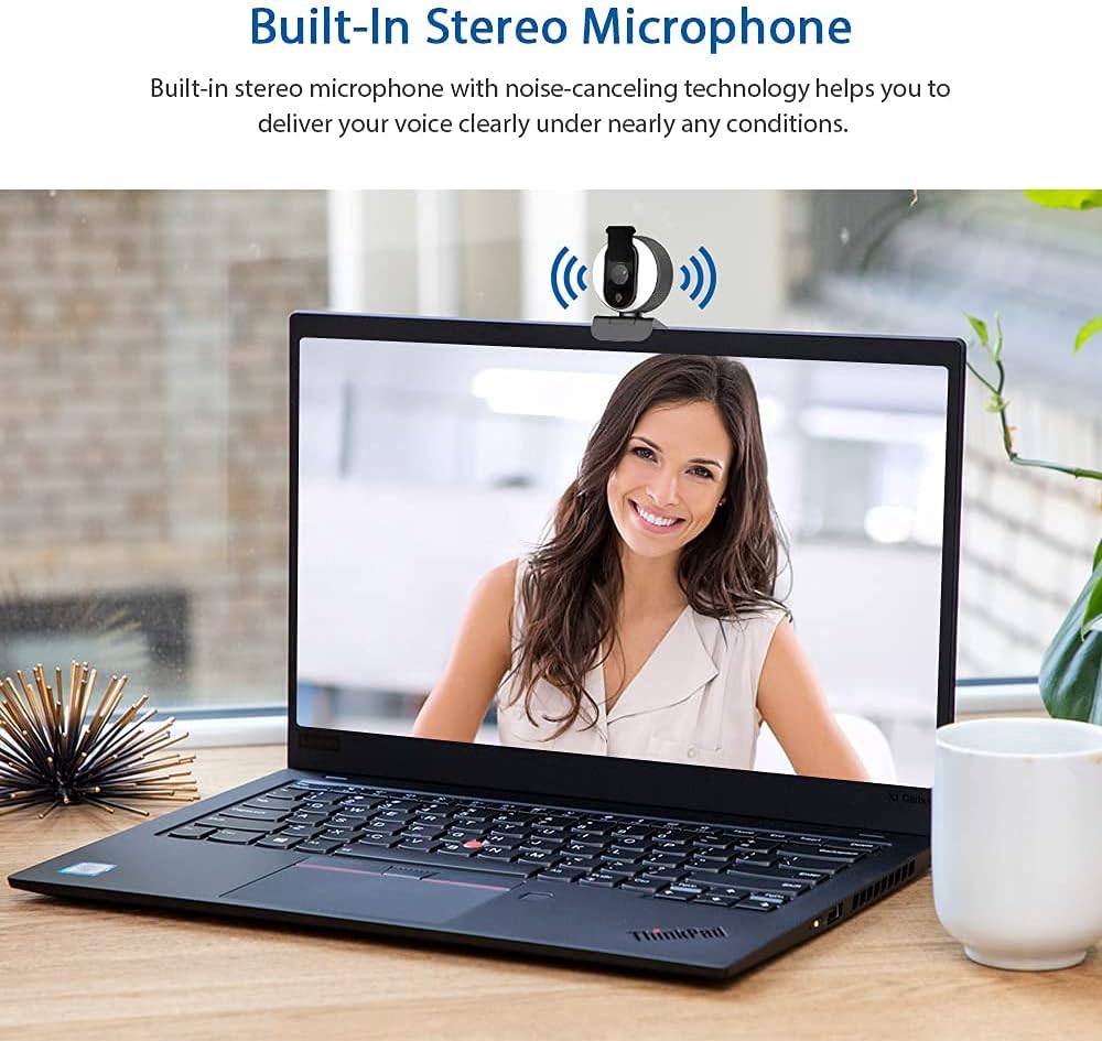 1080P Webcam with Dual Microphones and Auto-Focus V643