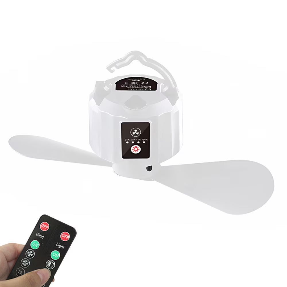 USB Rechargeable Portable Tent Ceiling Fan with Remote Controller B63624
