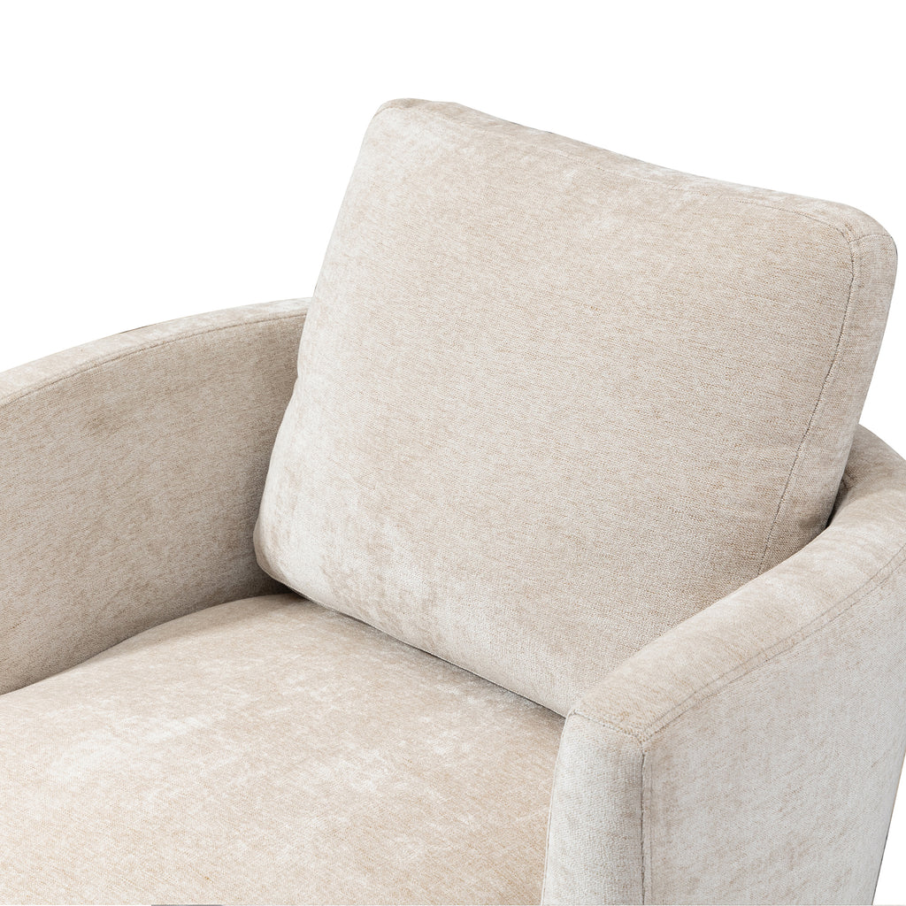 Chenille Round Swivel Accent Chair P23189