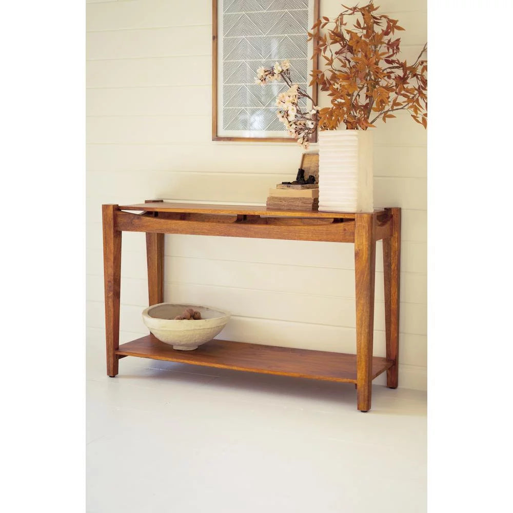 Mango Wood Console Table With Teak Finish A79462