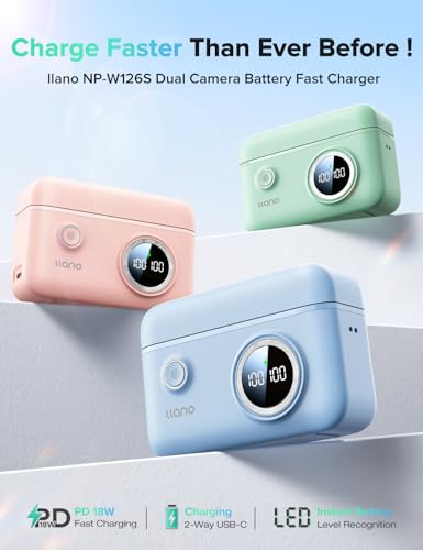 2-Pack Batteries and 18W Fast Dual USB Charger with Smart Display and Magnetic Snap Cover C678704