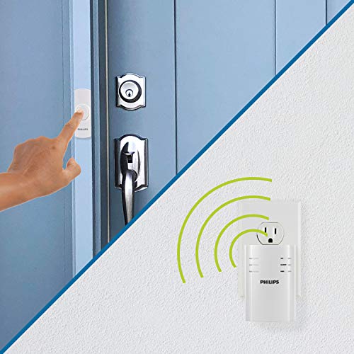 Wireless Doorbell Kit with 2 Push Buttons, White X663885