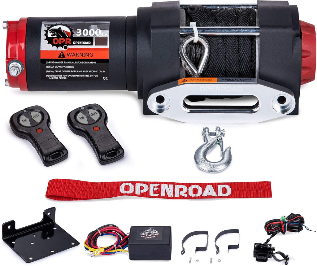 12V 3500lb Electric Winch with Steel Cable and Wireless Remote A838905