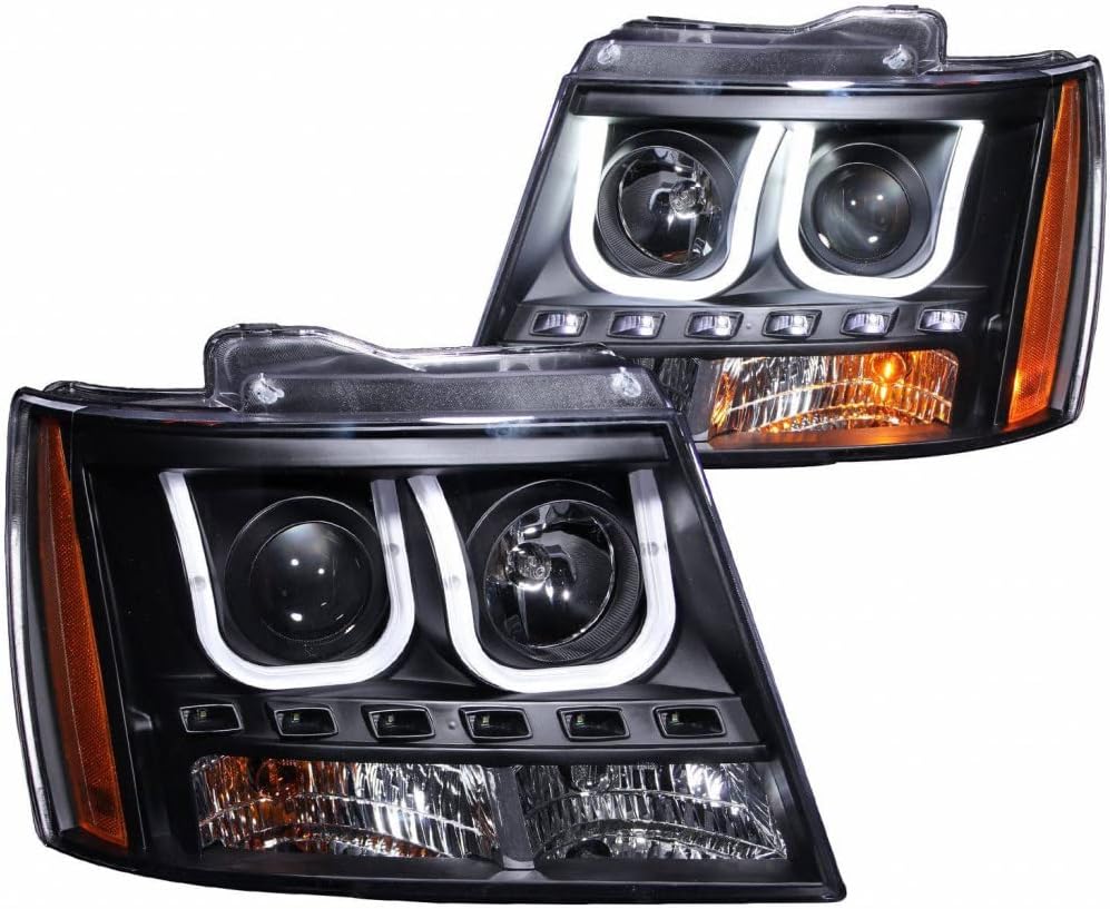 Projector Headlights with U-Bar Black Y702