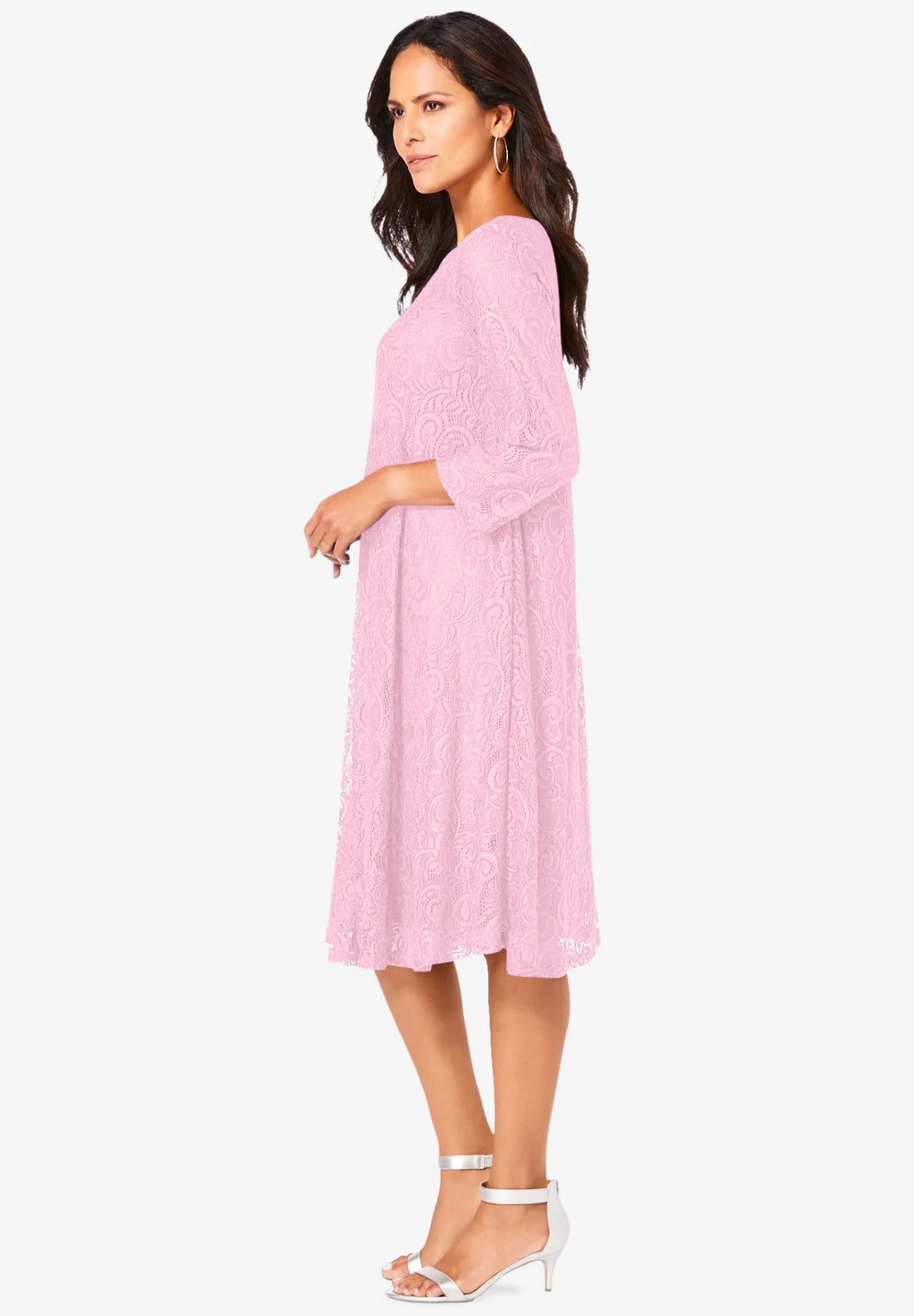 Plus Size Lace Swing Dress G20536