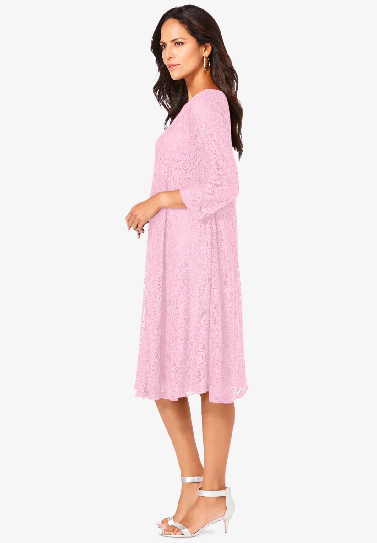 Plus Size Lace Swing Dress G20536