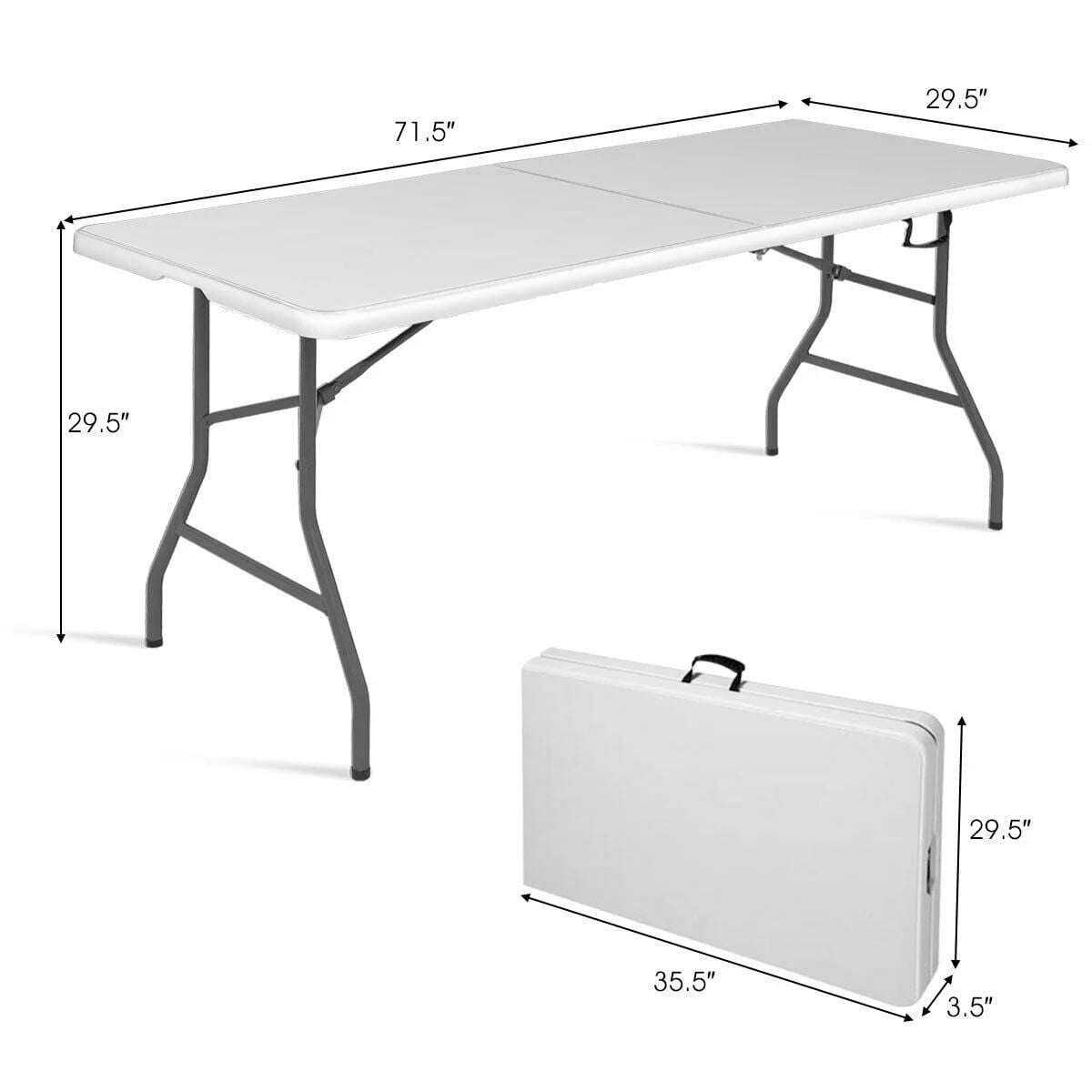 6' Folding Plastic Table B191928