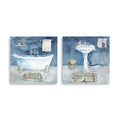 Set of 2 Watercolor Canvas Art Prints D66989